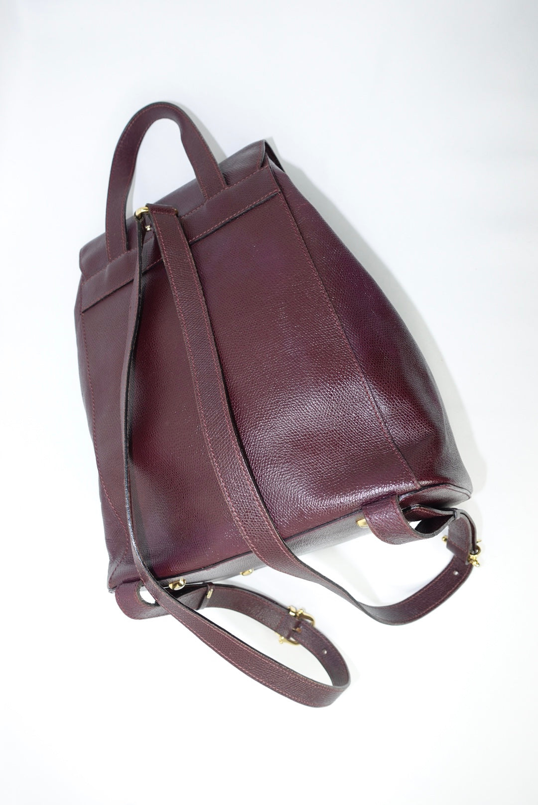 Cèline Vintage Leather Burgundy Backpack