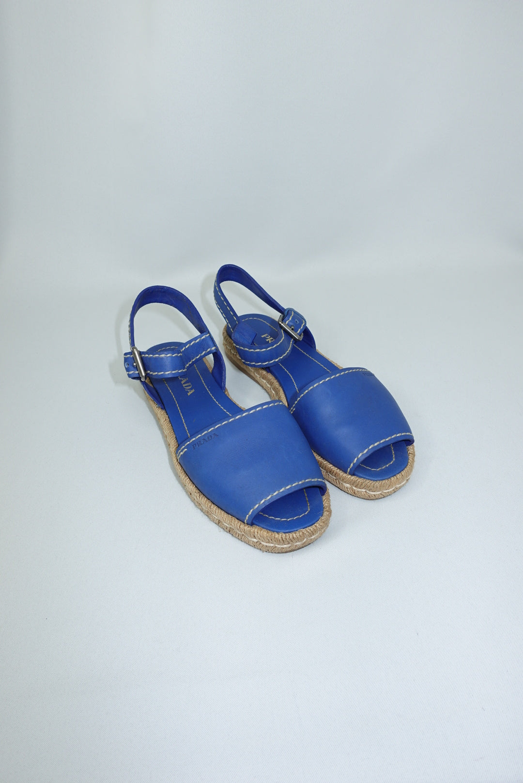 Prada Cobalt Blue Espardilles 40