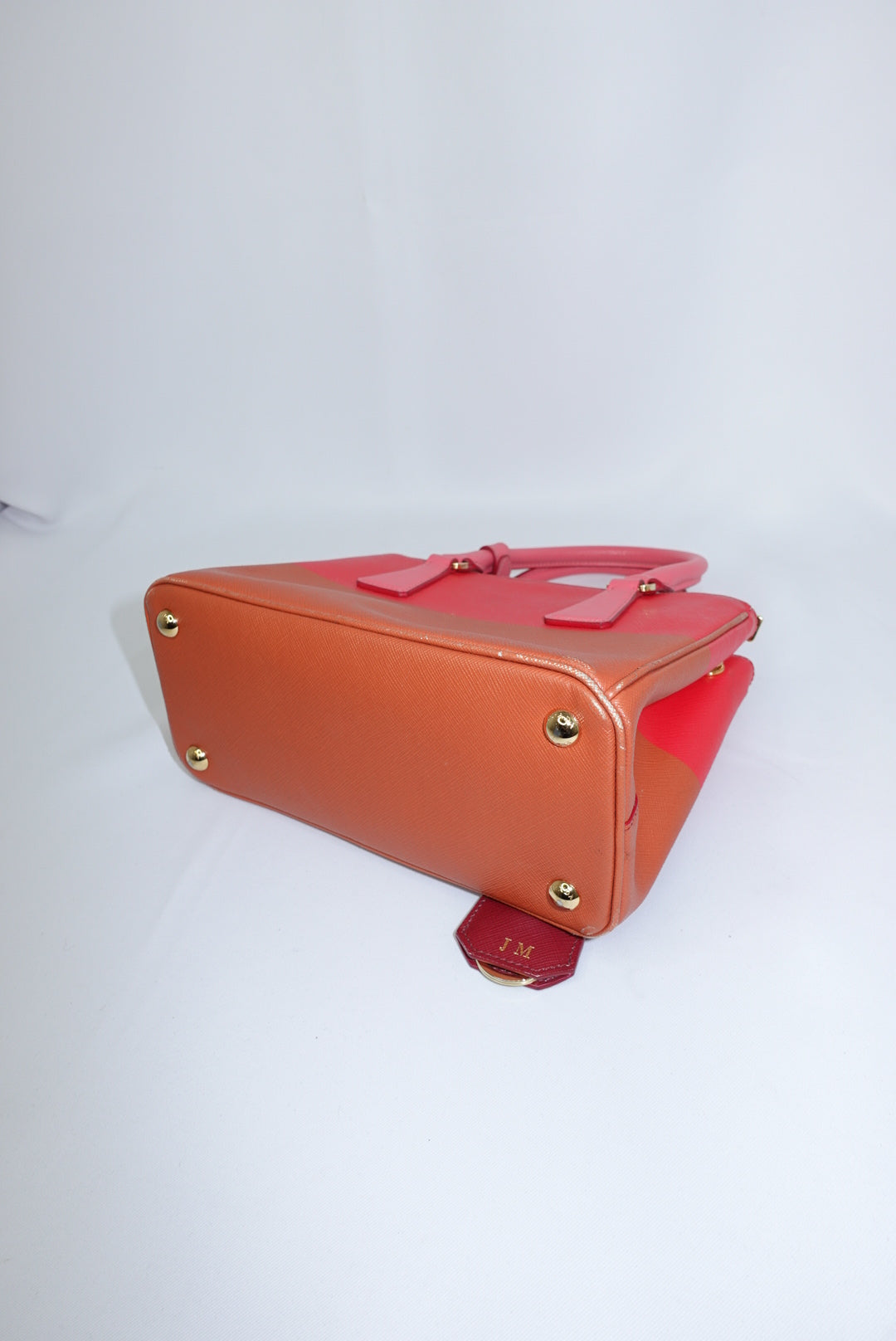 Prada Galleria Limited Edition Orange and Pink Two-Toned Bag