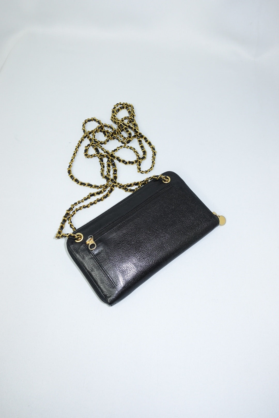 012. Chanel Re-Worked Zip Vintage W.O.C CC Logo Big