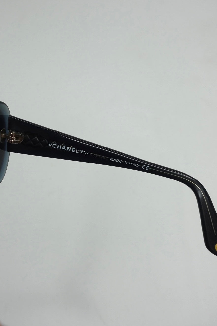 137. Chanel 2000s Gradient Blue Navy Sunglasses