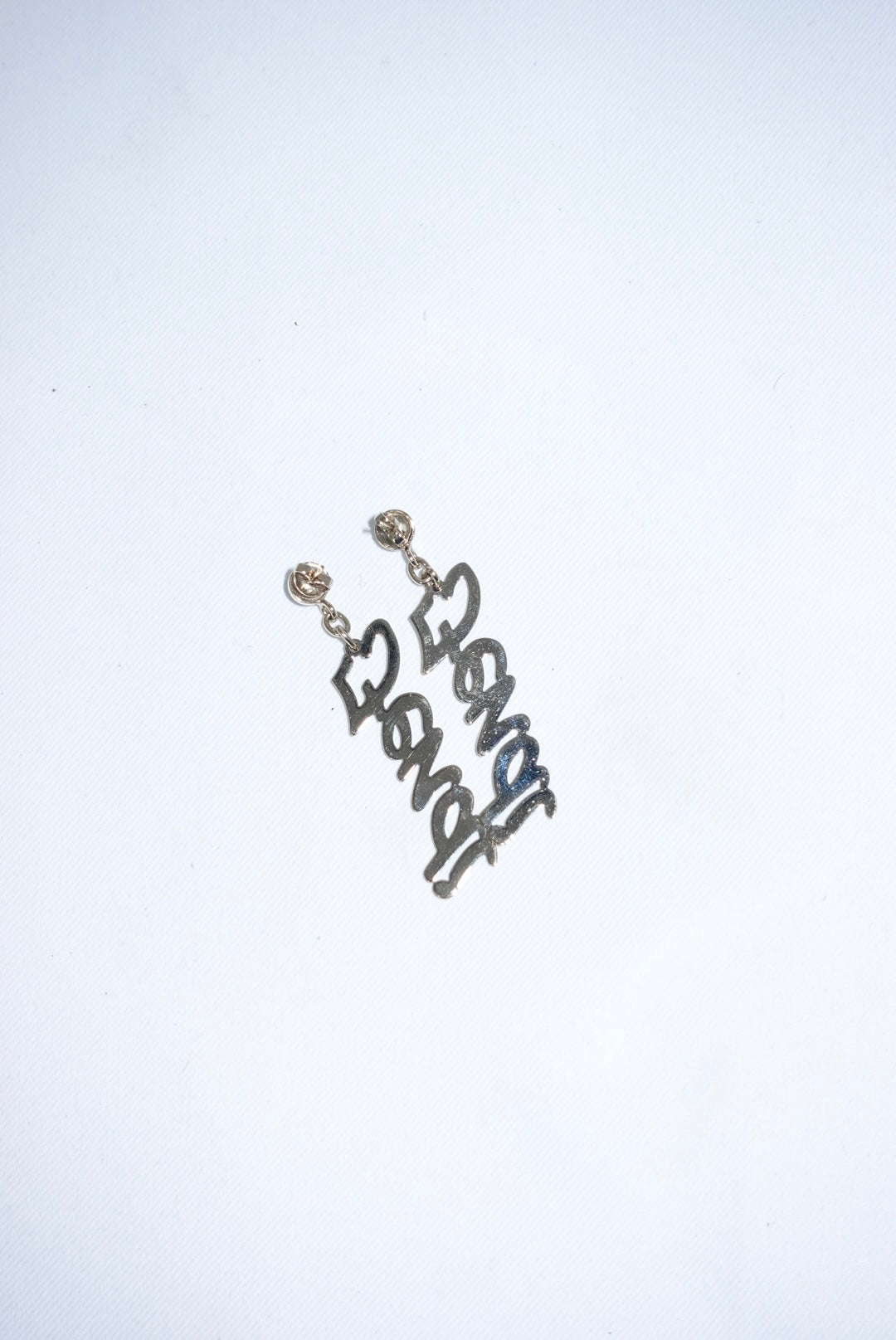 Fendi Silver Toned Long Earrings