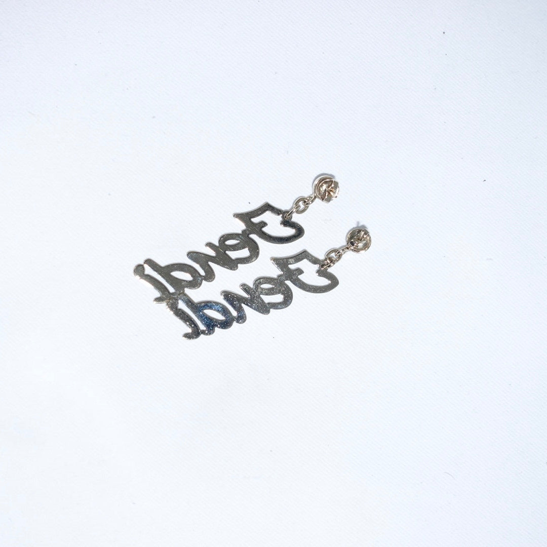 Fendi Silver Toned Earrings