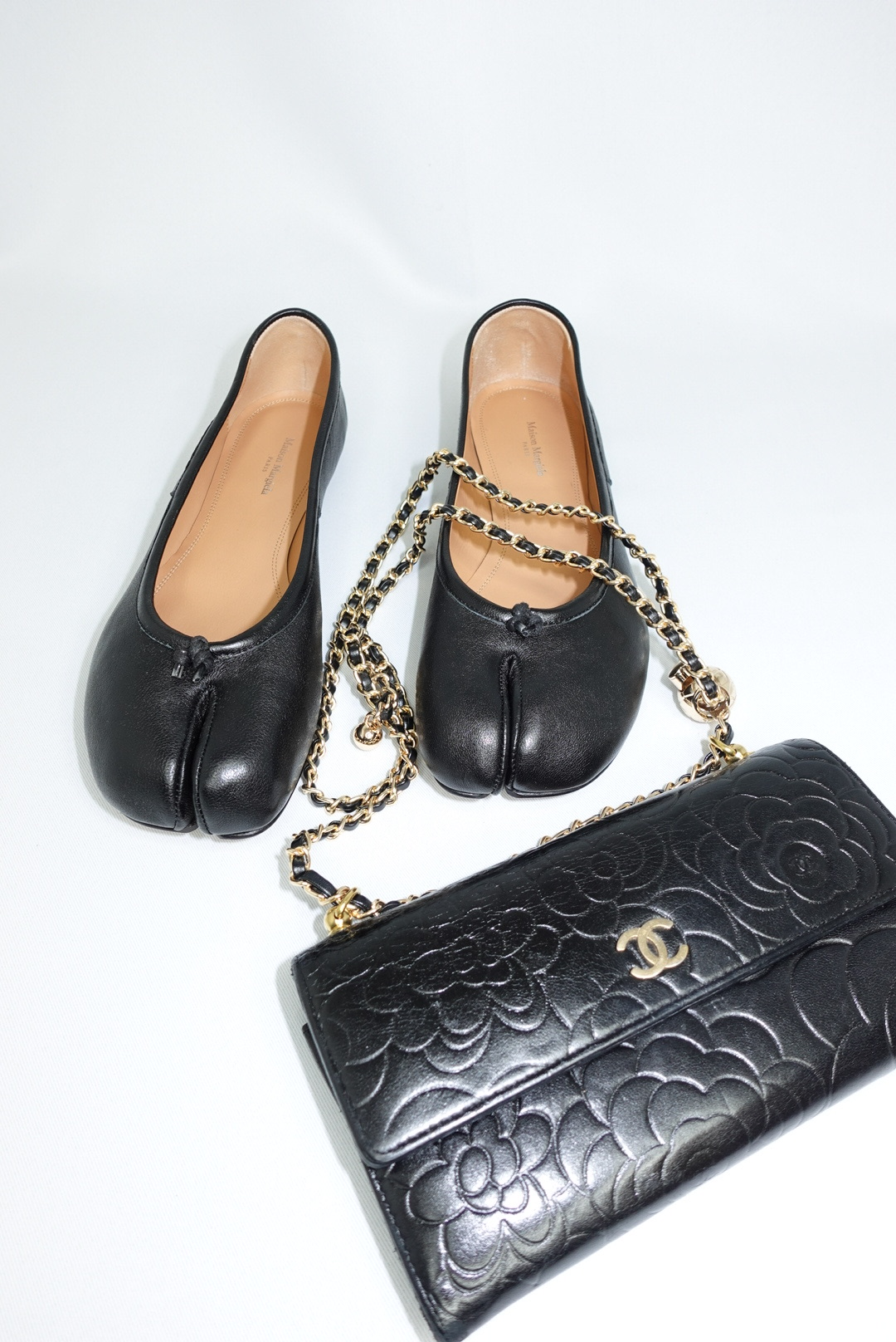 072. Margiela Tabi Ballet Flats Black 37