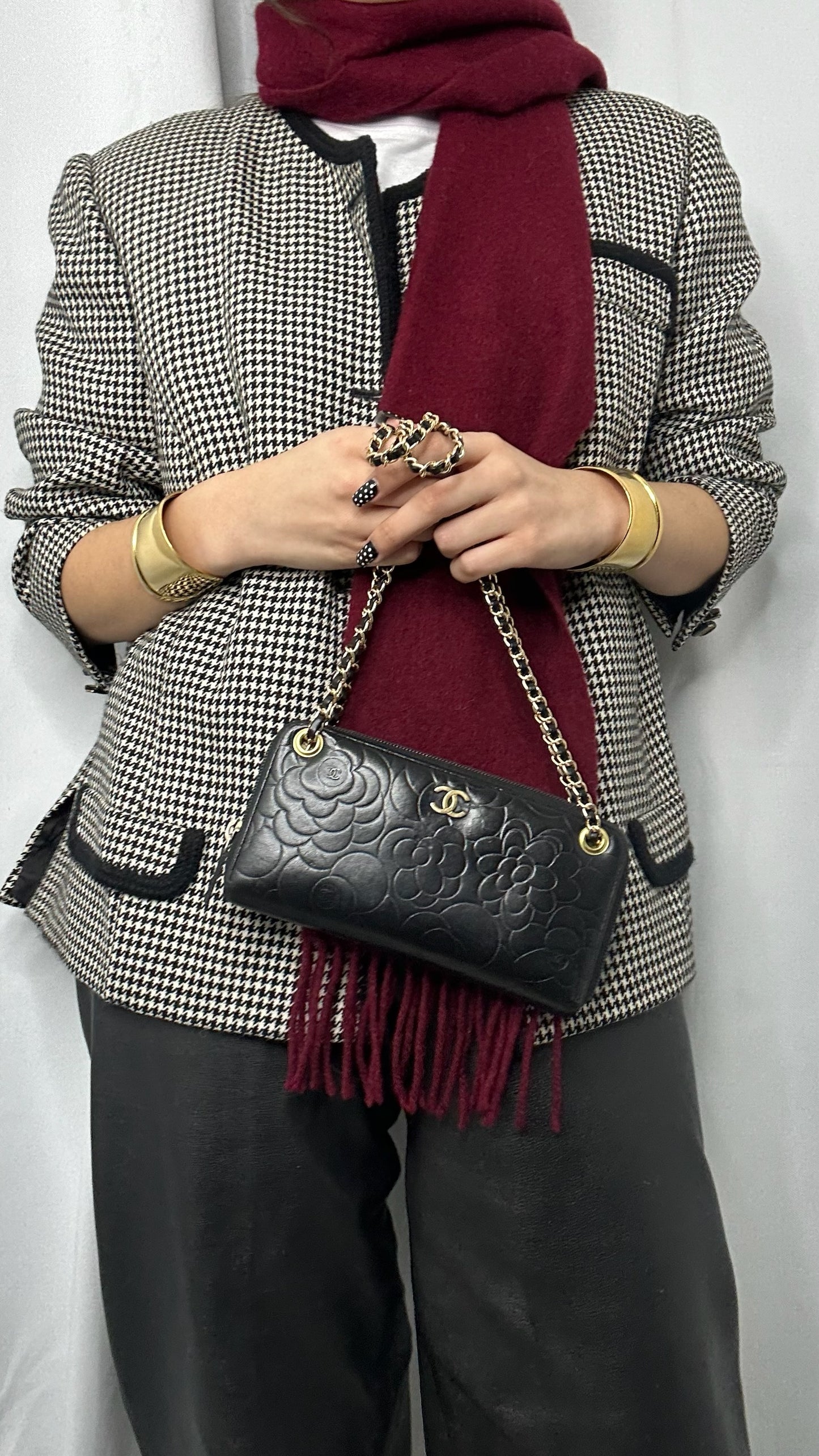 Chanel Re-Worked zip W.O.C. Camelia Limited Edition