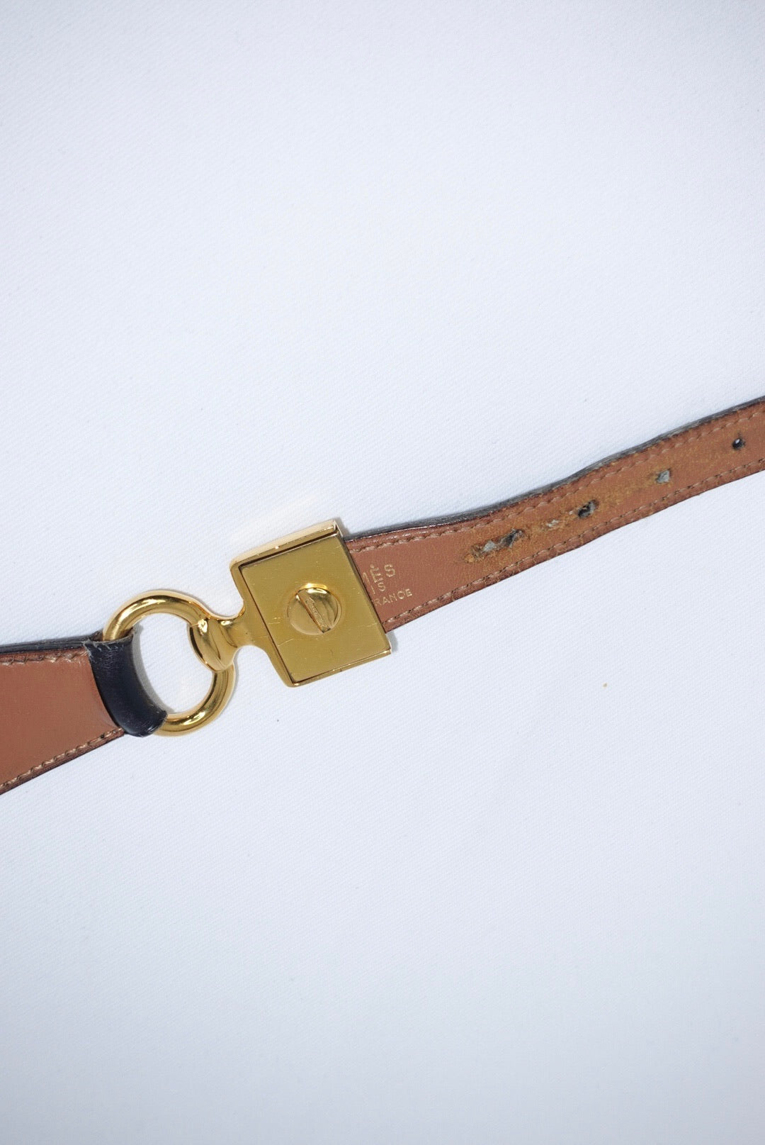 Hermès Black Leather Vintage Belt