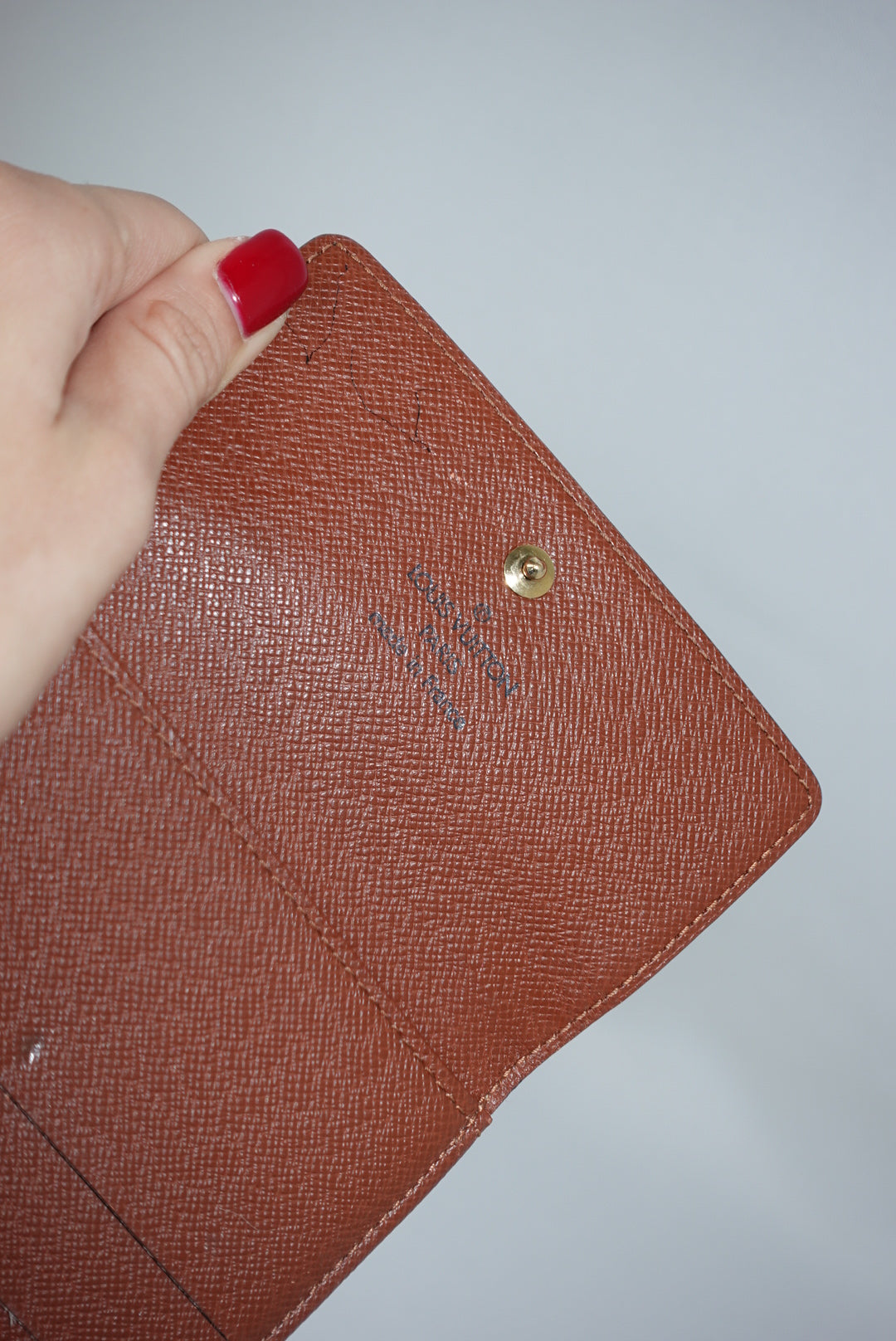 Portafoglio vintage in tela monogramma Louis Vuitton