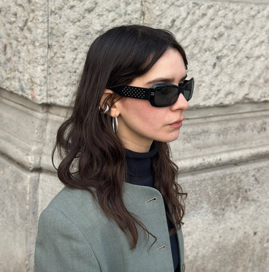 Chanel Y2K Black Sunglasses CC Logo