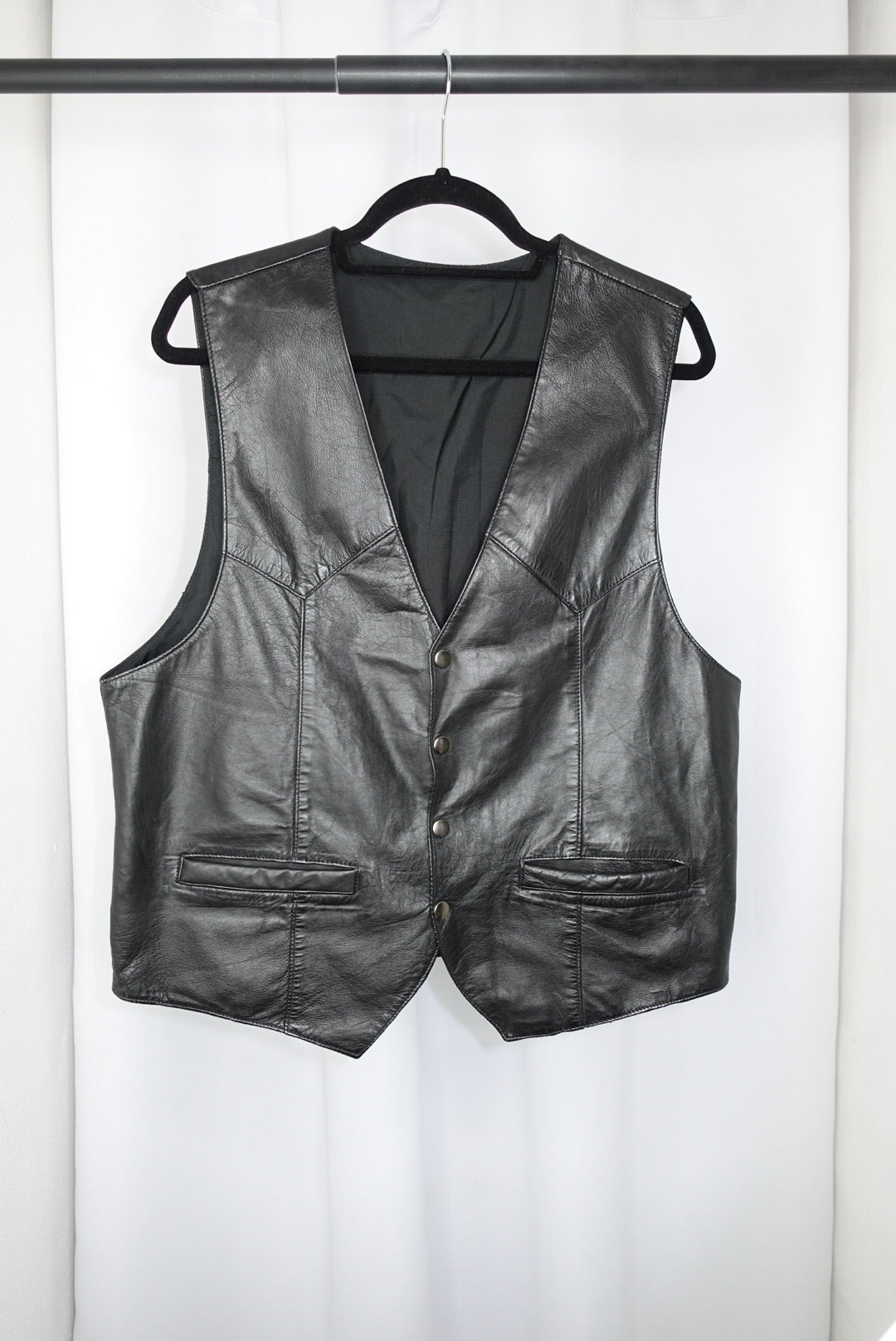 Black Leather Vest