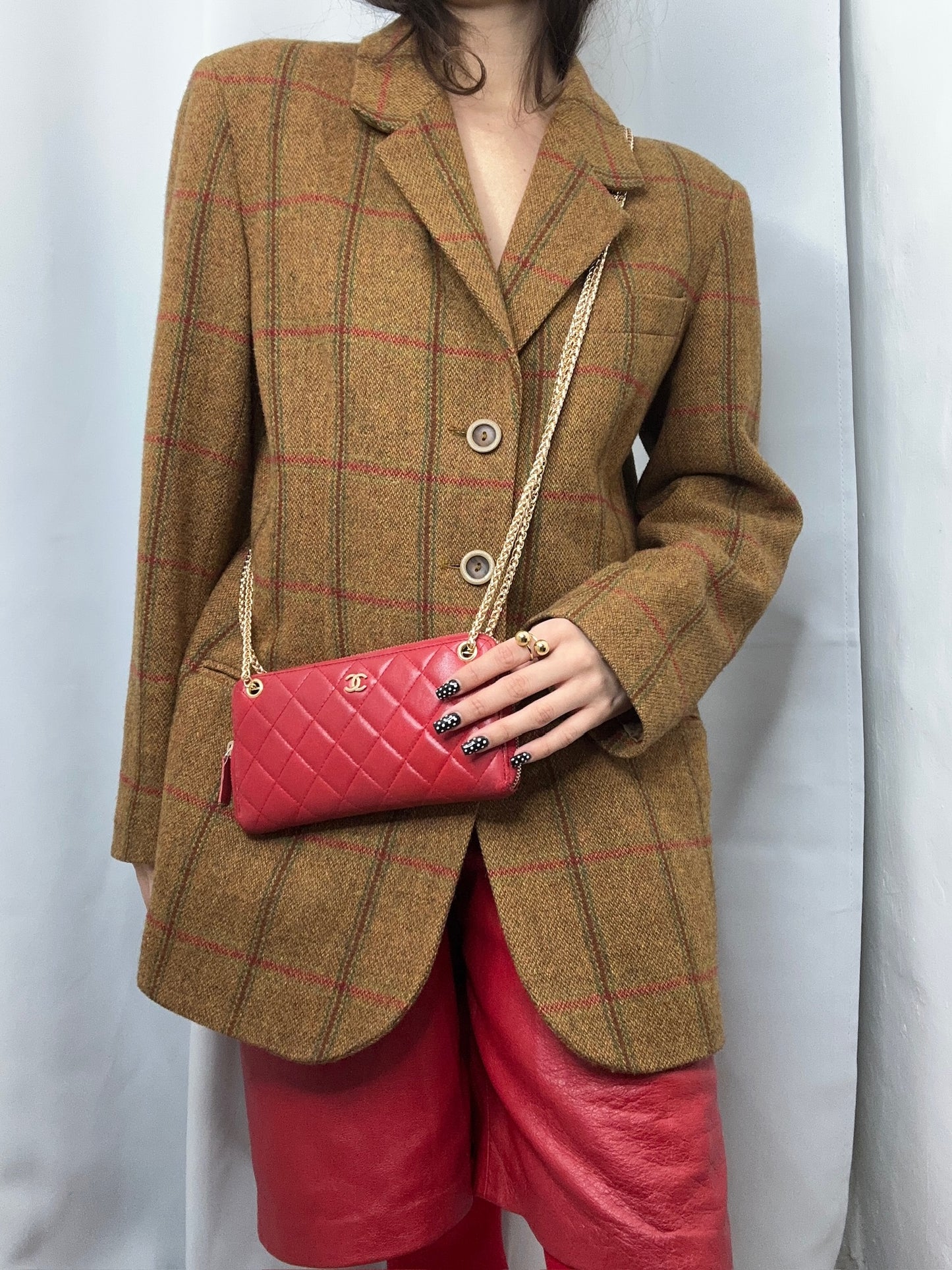 033. Re-Worked Chanel Timeless Zip Red W.O.C.