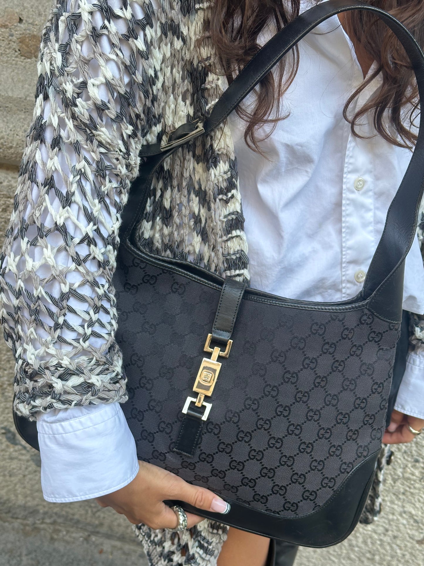 Gucci Vintage Jackie Black Shoulder Bag