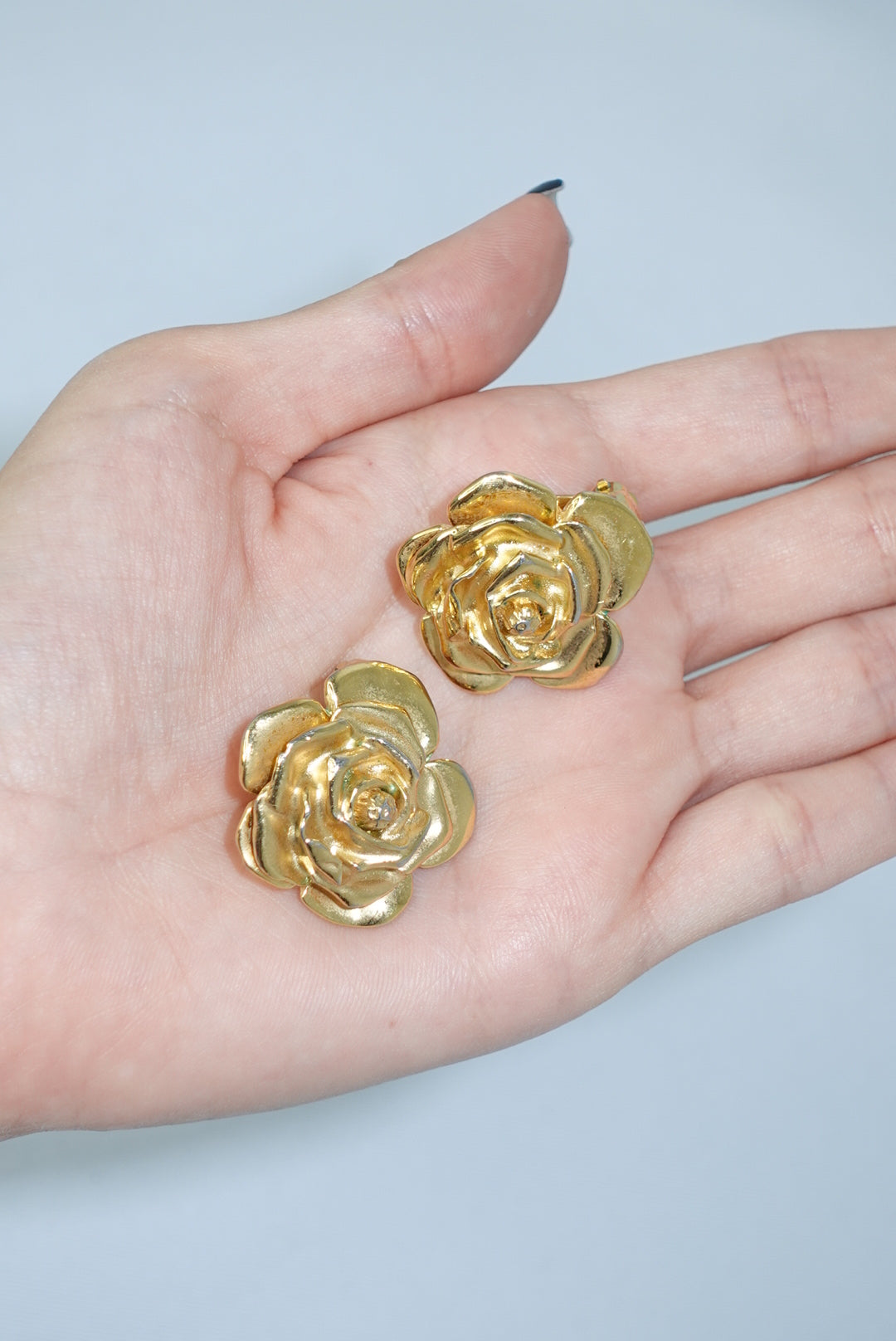 Yves Saint Laurent Clip Vintage Rose Earrings