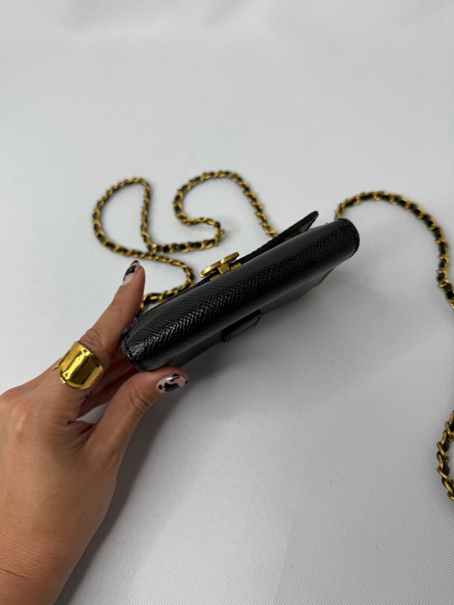 006. Re-Worked Chanel Vintage Black Small W.O.C.