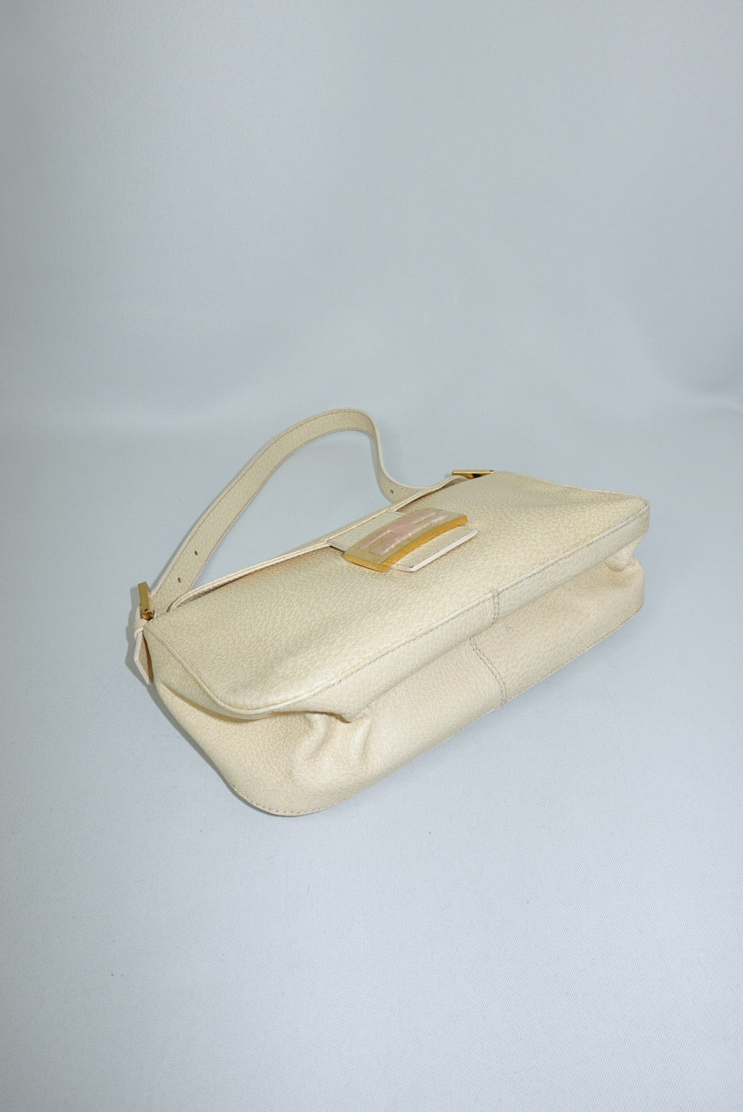 Fendi Butter Yellow Leather Vintage Baguette