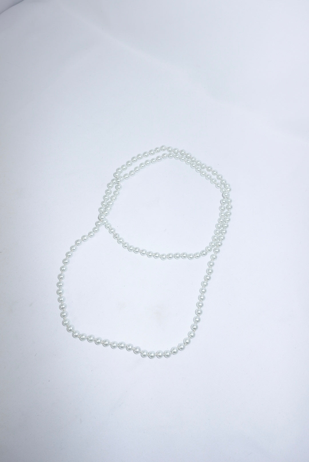 Vintage Long Faux Pearl Sautoir Necklace