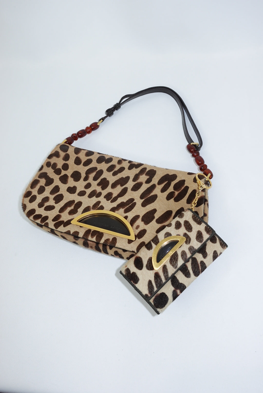 Christian Dior Malice Cheetah Pony Hair Vintage Cardholder