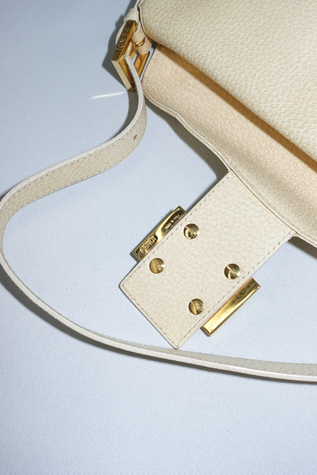 Fendi Butter Yellow Leather Vintage Baguette