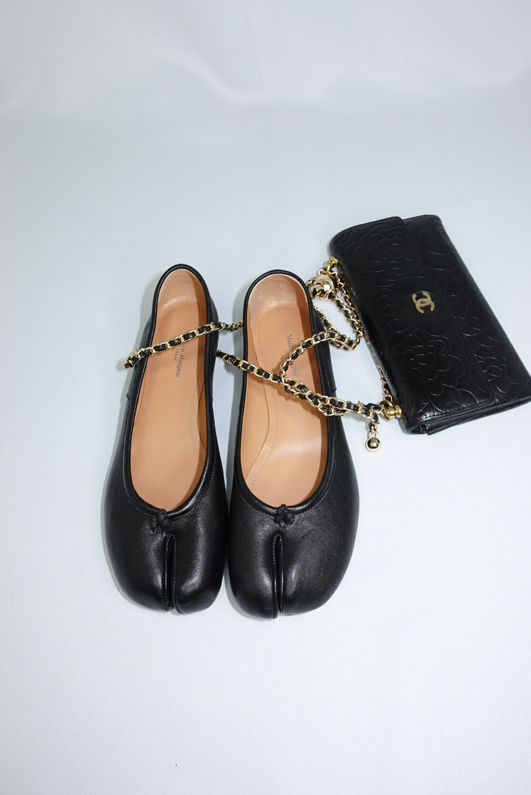 072. Margiela Tabi Ballet Flats Black 37