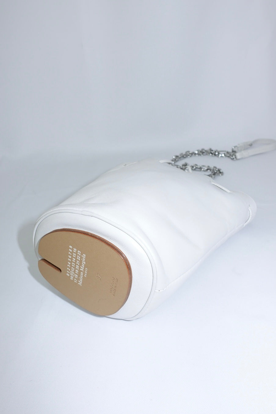 Maison Margiela White Tabi Crossbody Bucket Bag