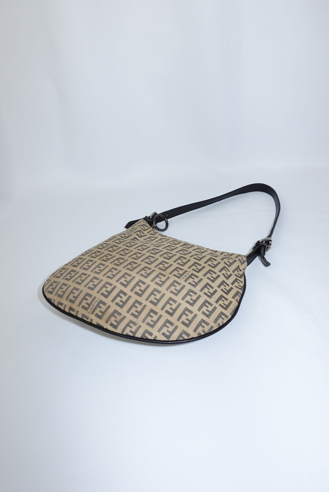 Fendi Light Brown Vintage Oyster Vintage Bag with FF Zucchini Canvas