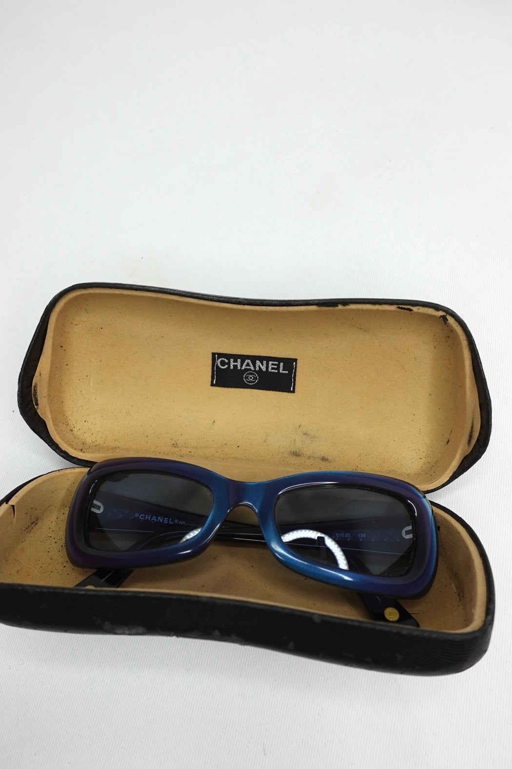 137. Chanel 2000s Gradient Blue Navy Sunglasses