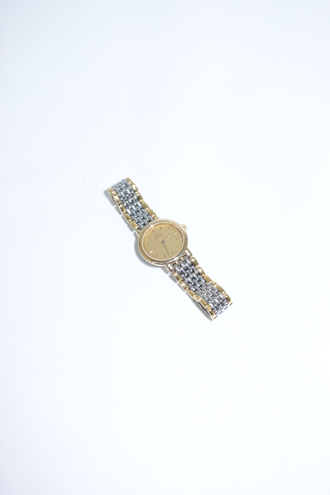 Omega Round Small De Ville Vintage Gold and Silver Watch