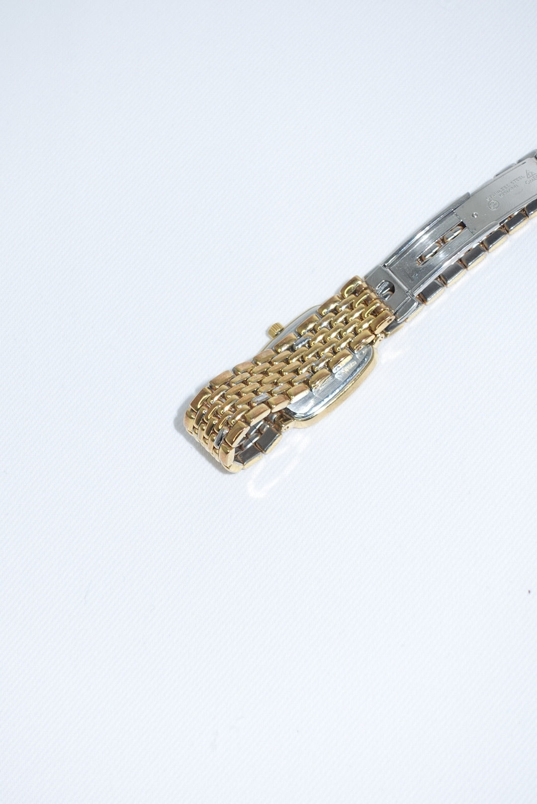 091. Omega Rectangular Small De Ville Gold Watch