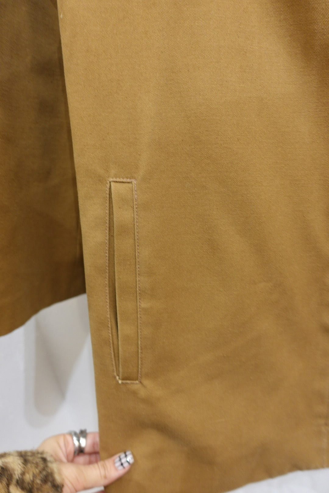 066. Military Green & Camel Balenciaga Utility Jacket