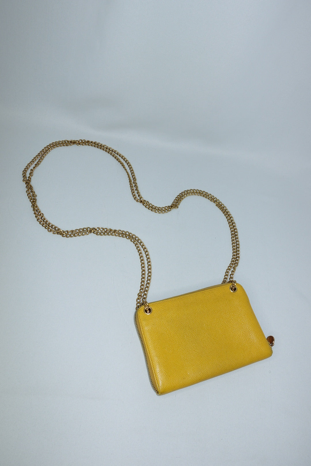 Re-Worked Chanel Vintage Mustard Zip W.O.C.