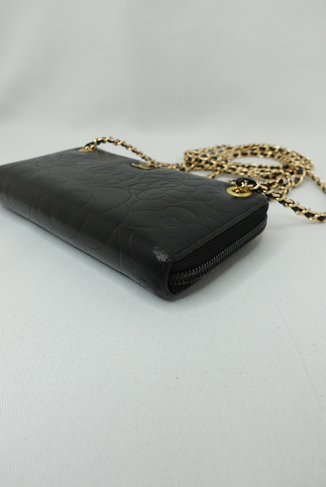 Chanel Re-Worked zip W.O.C. Camelia Limited Edition