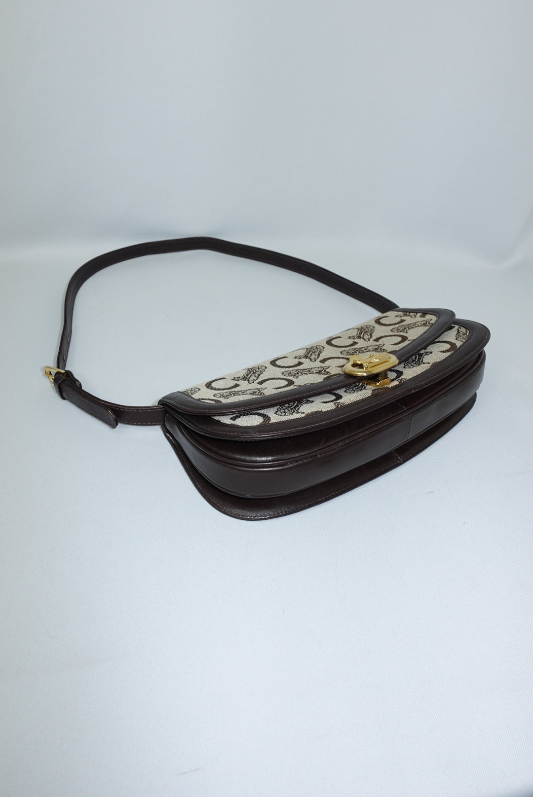 119. Cèline Vintage Monogram Canvas Brown Vintage Bag