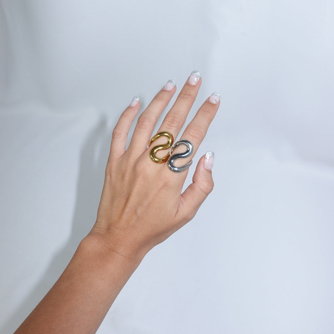 Anello regolabile a spirale in acciaio inossidabile
