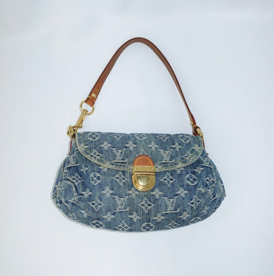 Louis Vuitton Denim Pleaty Mini Shoulder Bag