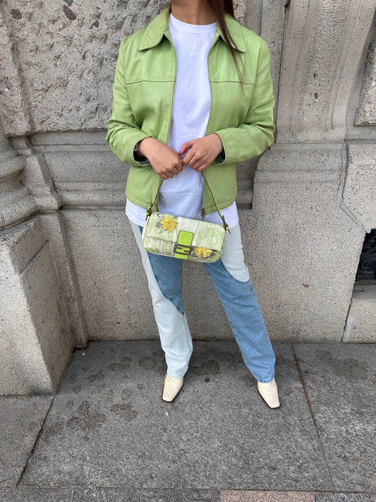 Lime Green Leather Jacket