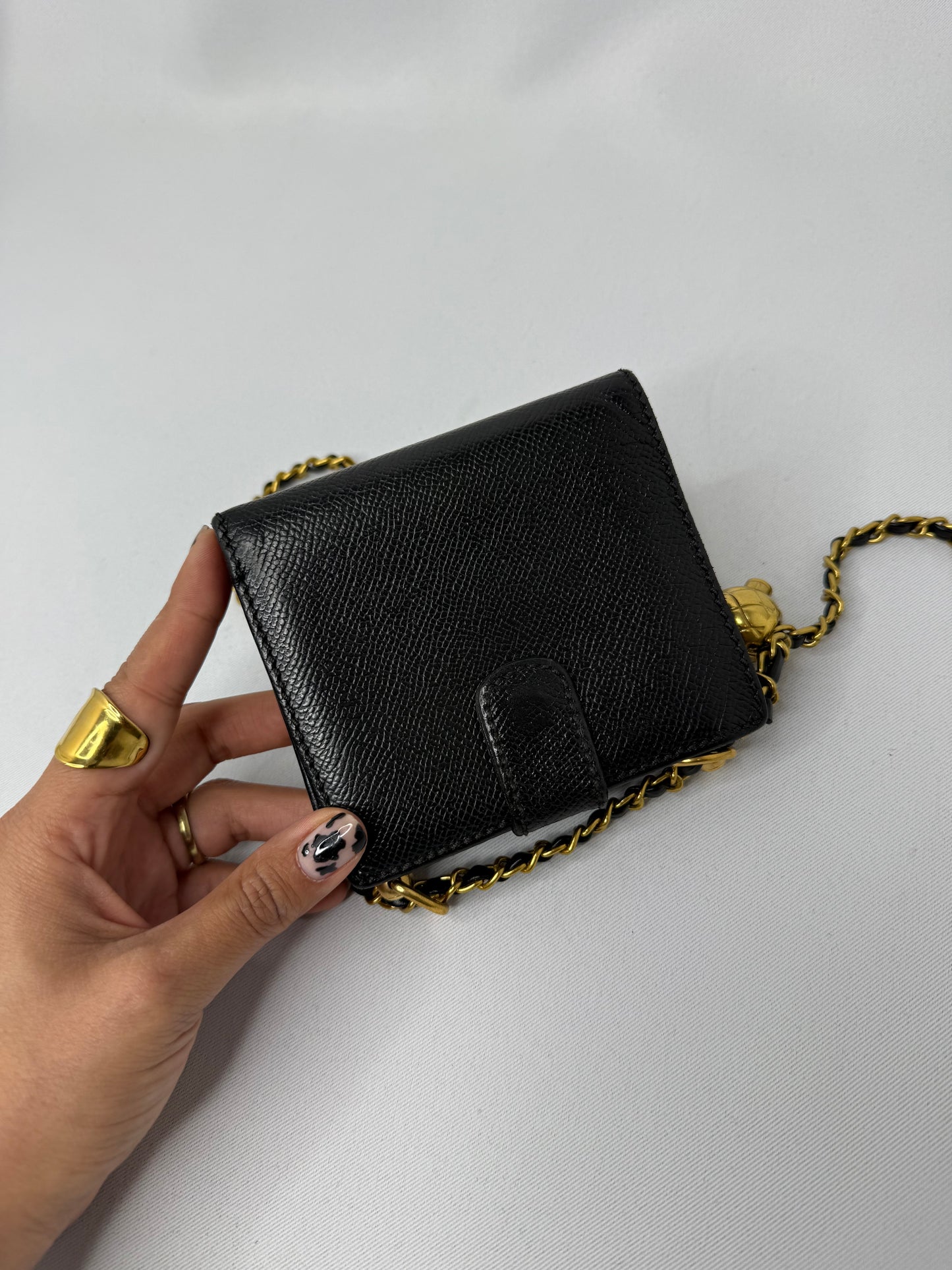 006. Re-Worked Chanel Vintage Black Small W.O.C.