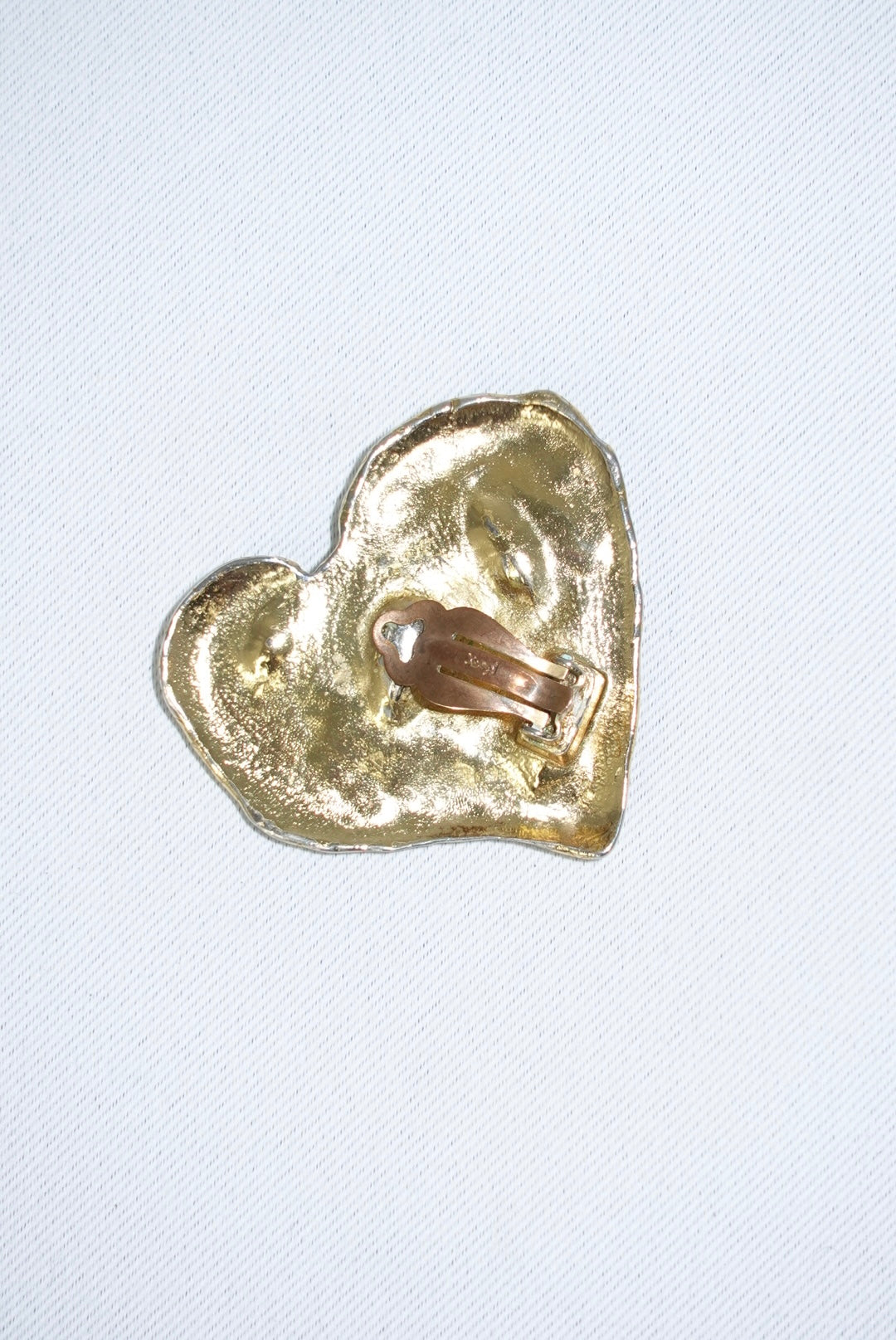 Yves Saint Laurent Clip Vintage Heart Earrings