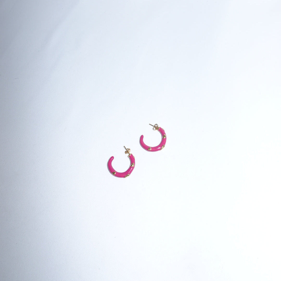 Hoop Colored Earrings in Stainless Steel