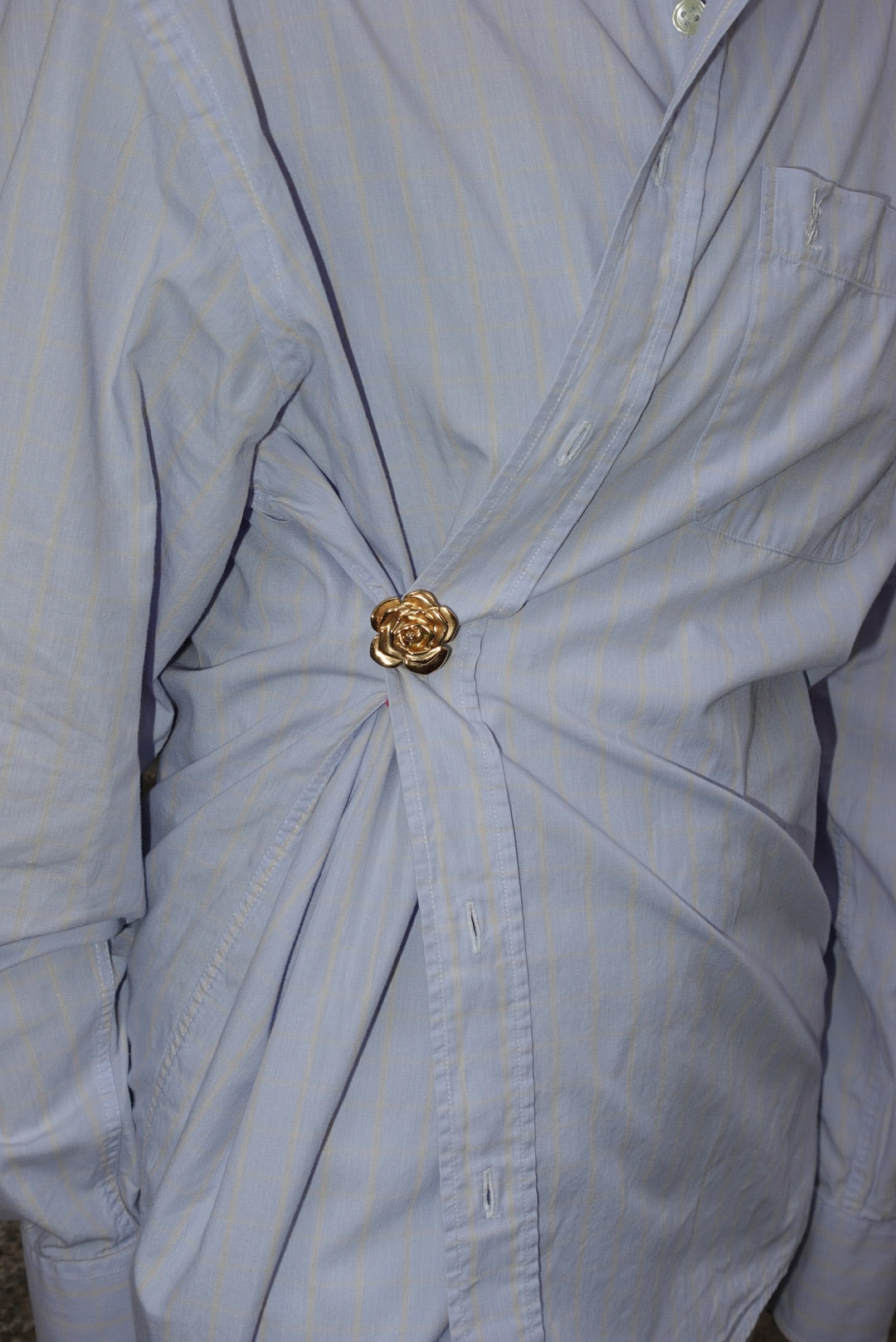 Yves Saint Laurent Clip Vintage Rose Pin