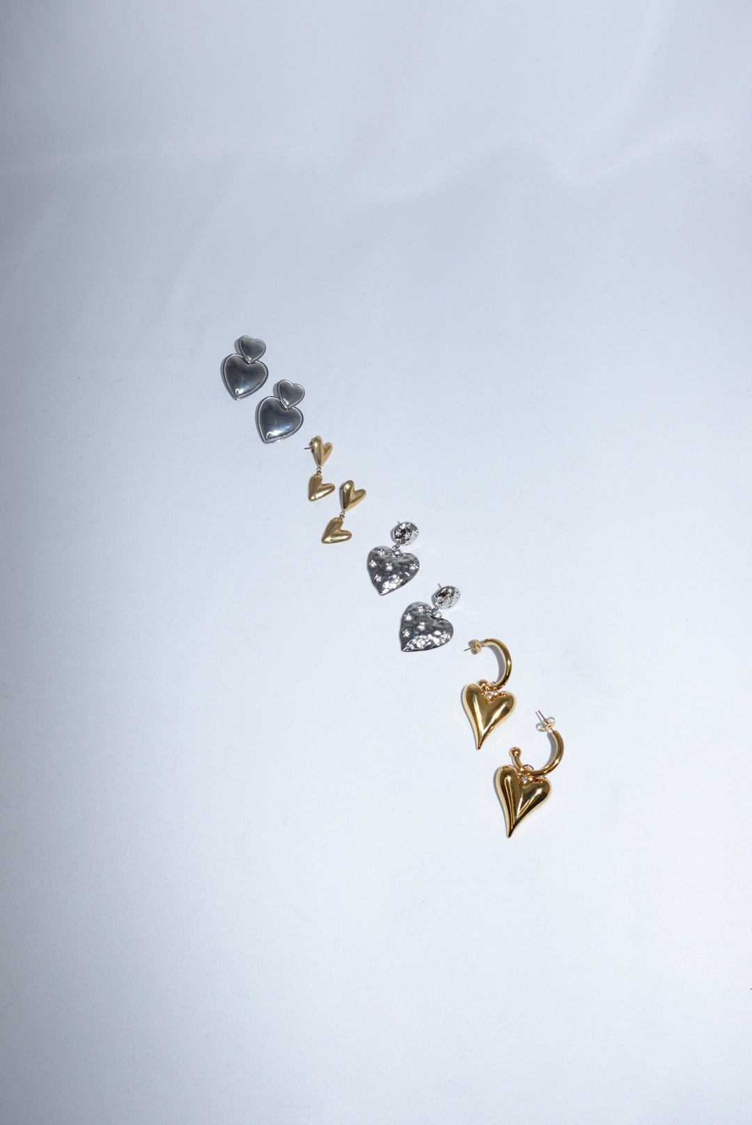 Stainless Steel Heart Hoop Earrings