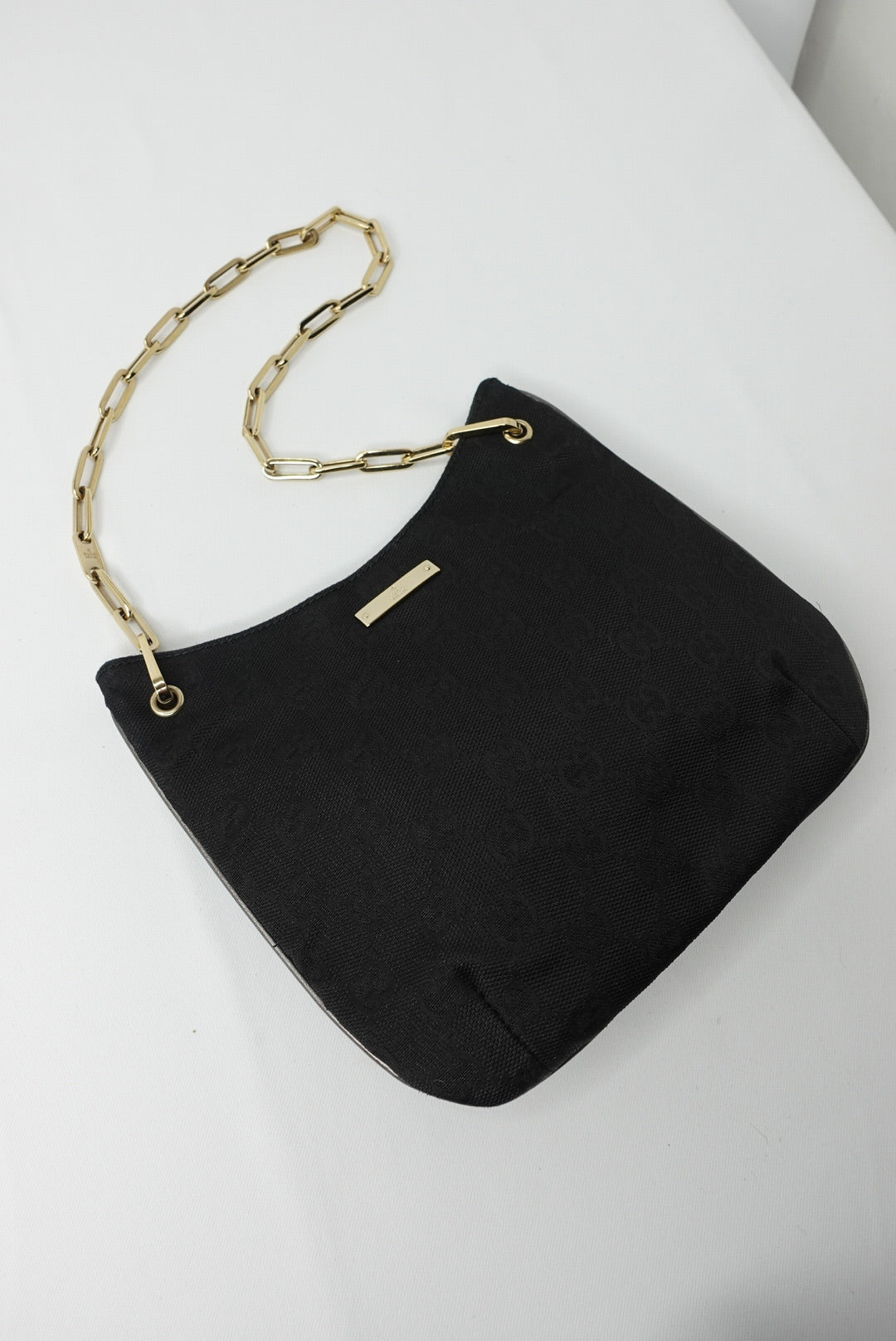 043. Gucci Black GG Canvas Mini tote Bag Tom Ford Era
