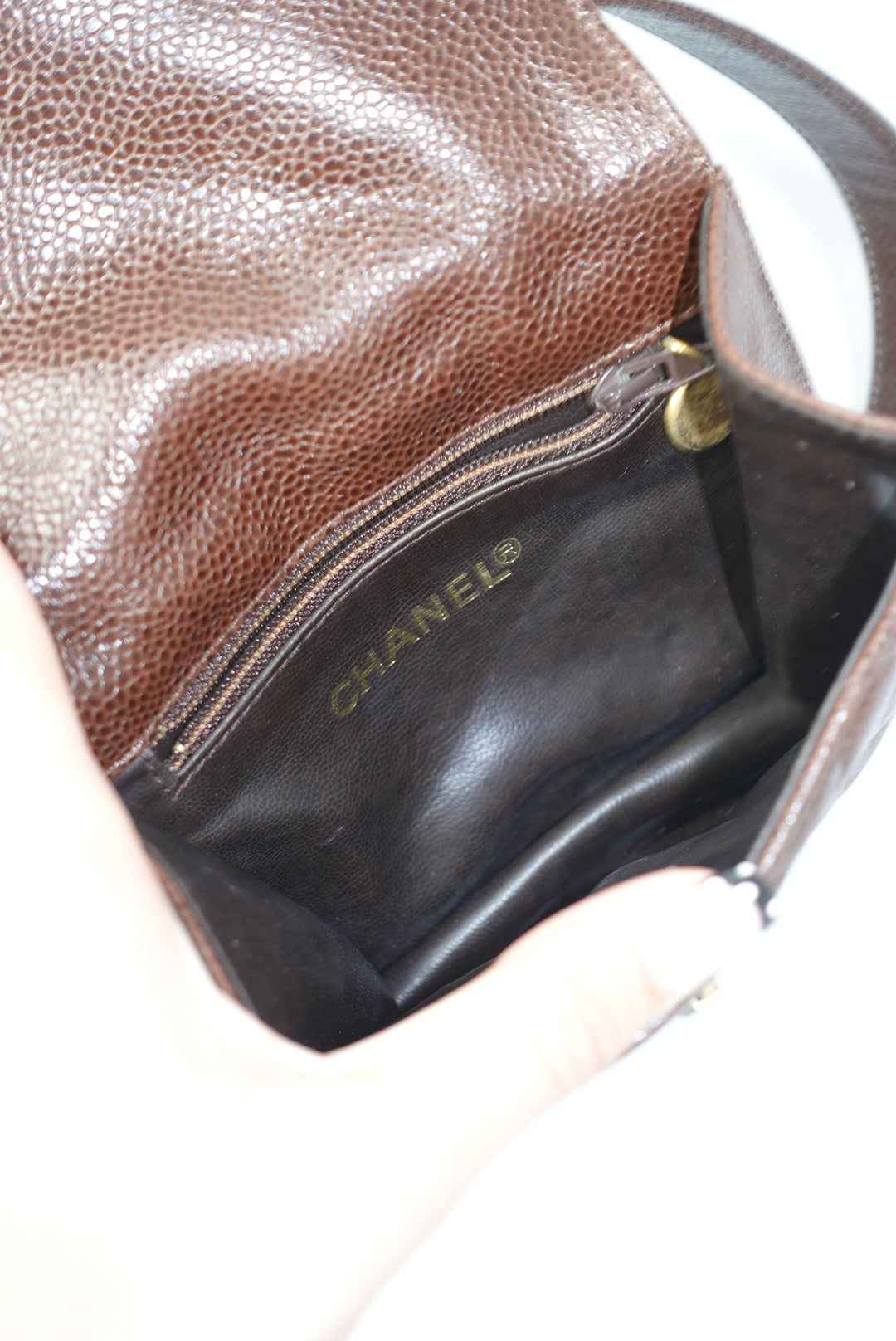 Chanel Vintage Chocolate Brown Timeless Belt Bag