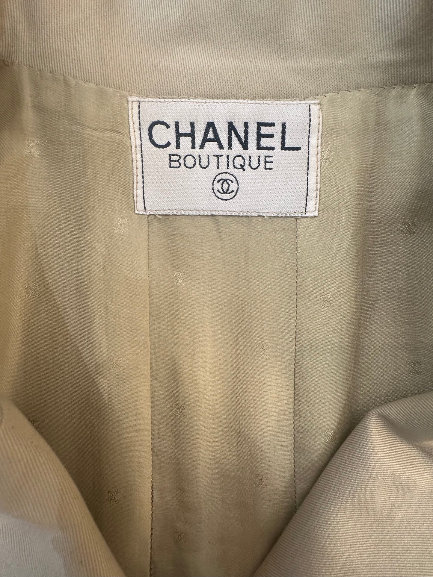 Chanel Beige Vintage Blazer CC Buttons