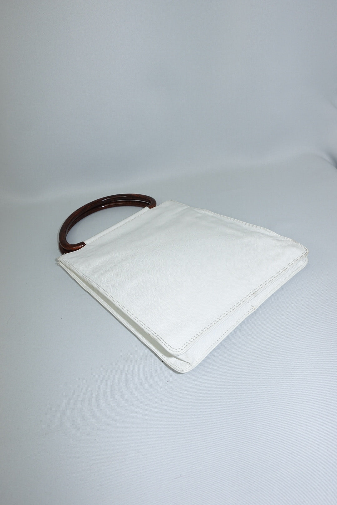 Chanel Vintage Mini Tote Bag White Leather