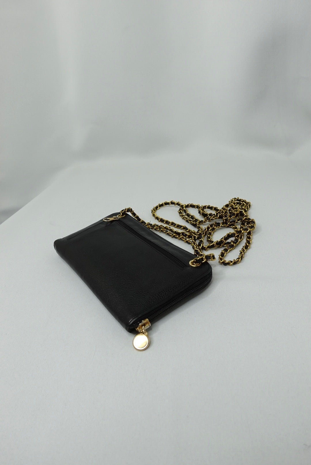 012. Chanel Re-Worked Zip Vintage W.O.C CC Logo Big