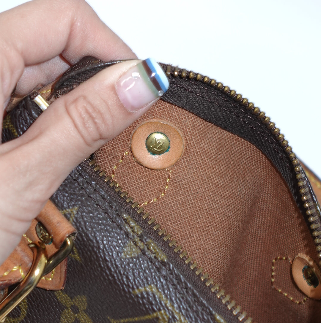 Louis Vuitton Nano Speedy w/ Long Strap