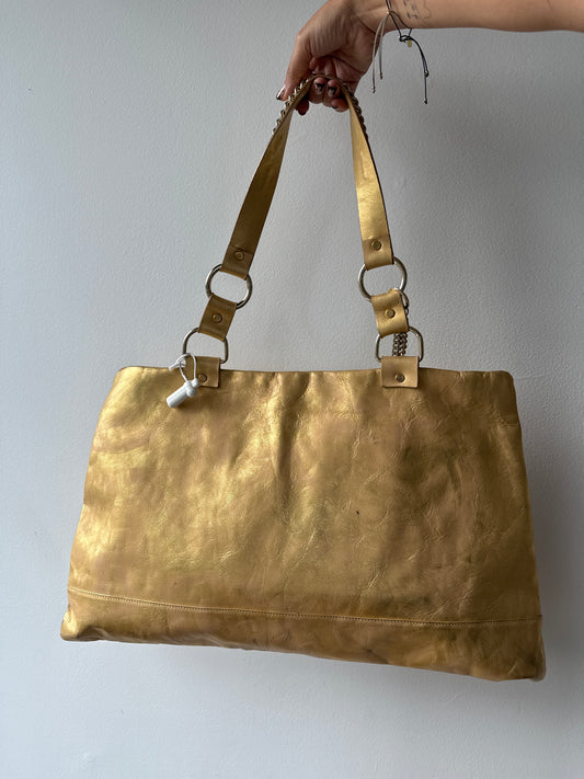 192. Dolce & Gabbana Gold Vintage Tote Bag