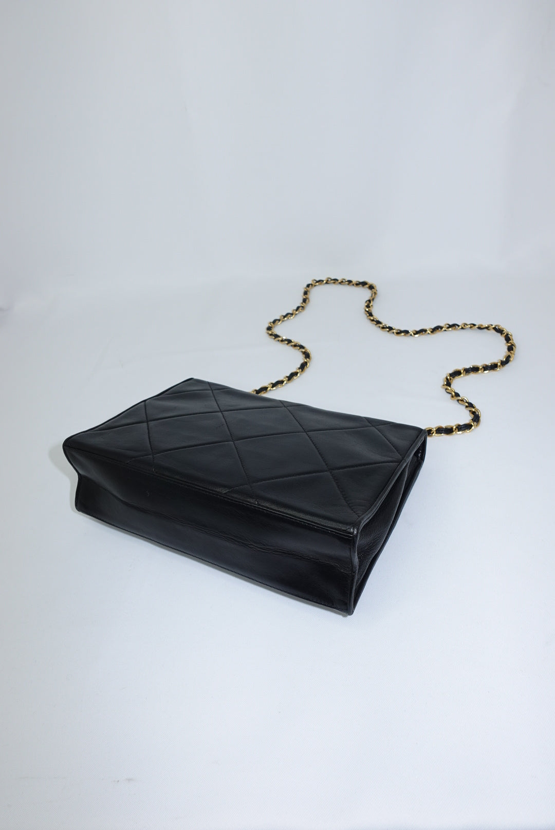 Chanel Vintage Camera Bag CC Logo Black Lambskin