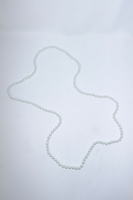 Vintage Long Faux Pearl Sautoir Necklace