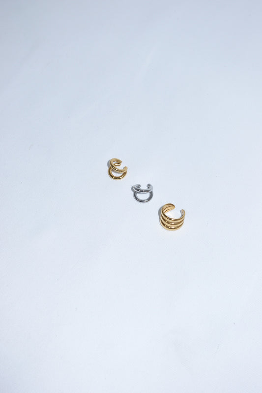 Orecchino a polsino in acciaio inossidabile color oro