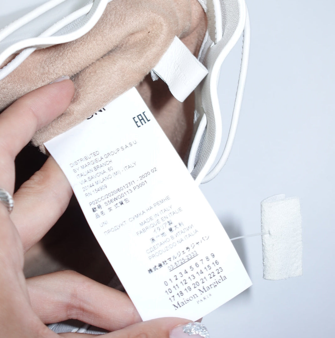 Margiela White Tabi Bucket Bag
